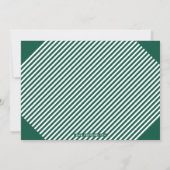 Groene Witte Klettertypografie Afstudeerfeest Kaart (Achterkant)