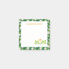 Groene & Witte Lente Madeliefjes & Klimop Persoonl Post-it® Notes