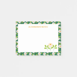 Groene & Witte Lente Madeliefjes & Klimop Persoonl Post-it® Notes