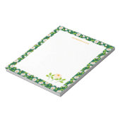 Groene & Witte Lente Madeliefjes & Klimplant Perso Notitieblok (Linkerzijde)