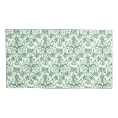 Groene witte maagdenpalmen Bloemenkantachtig patro Kussensloop (Achterkant-Rechts)