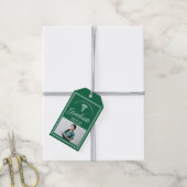 Groene witte medische school foto afstudeerfeest cadeaulabel (Met Touw)