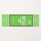 Groene Witte Naam Yogamat (Voorkant (horizontaal))