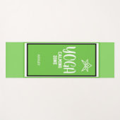 Groene Witte Naam Yogamat (Voorkant (horizontaal))