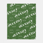 Groene & Witte Nieuwigheid Honkbal Fleece Deken (Voorkant)