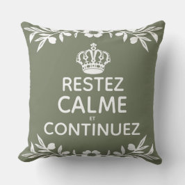 groene witte olijftak Frans Kalm houden Draag aan Kussen