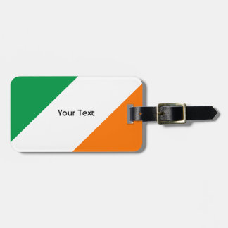 Groene witte Oranje strepen Bagagelabel