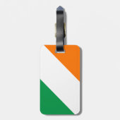 Groene witte Oranje strepen Bagagelabel (Achterkant verticaal)