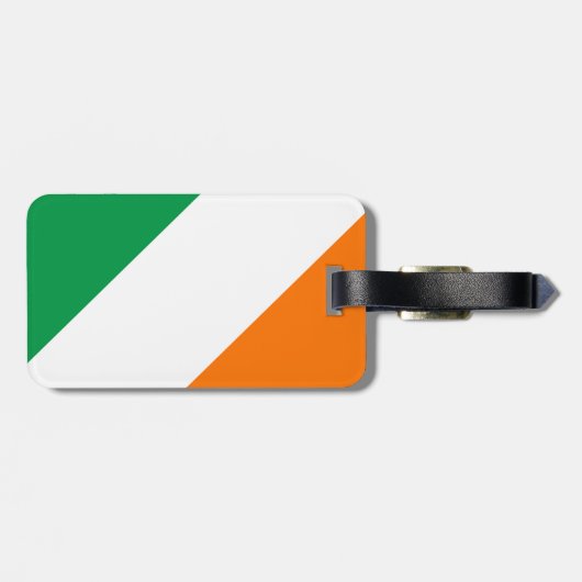 Groene witte Oranje strepen Bagagelabel (Achterkant horizontaal)