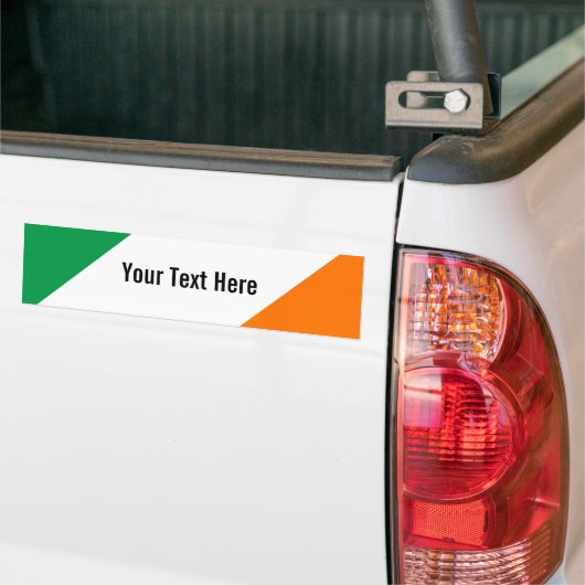 Groene witte Oranje strepen Bumpersticker (Op Truck)