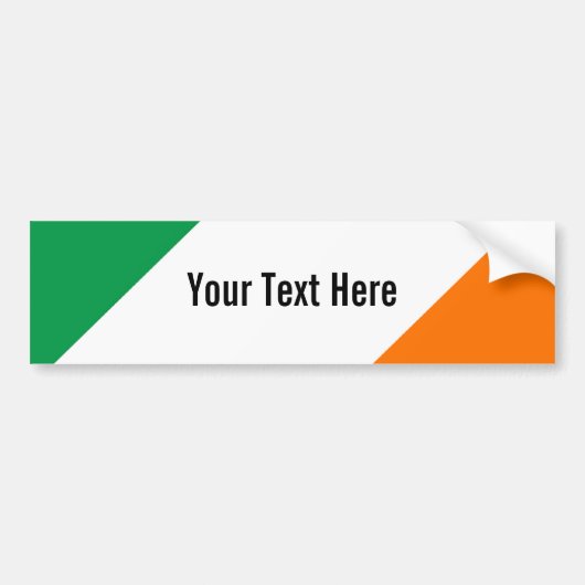 Groene witte Oranje strepen Bumpersticker (Voorkant)