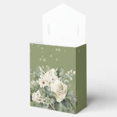 Groene Witte Pioen Lichtsnoer Bruiloft Bedankdoosjes (Geopend)