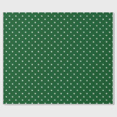 Groene witte polka dot kerst cadeaupapier (Vlak)