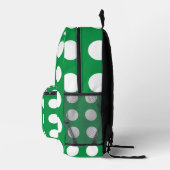 Groene witte Polka Dot Schattigee Girly Terug naar Bedrukte Rugzak (Rechts)