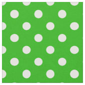 Groene Witte Polka Dots Textiel Stof (Close Up)