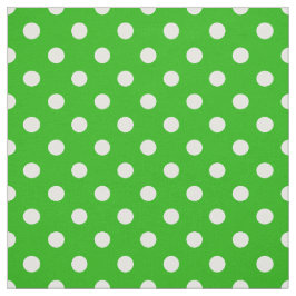 Groene Witte Polka Dots Textiel Stof