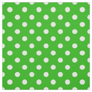 Groene Witte Polka Dots Textiel Stof
