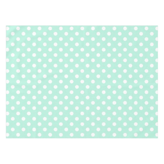 groene witte polka stip picnic tablecloth tafelkleed (Voorkant (Horizontaal))