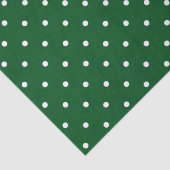 Groene witte polka stippen vakantie tissuepapier (Detail)