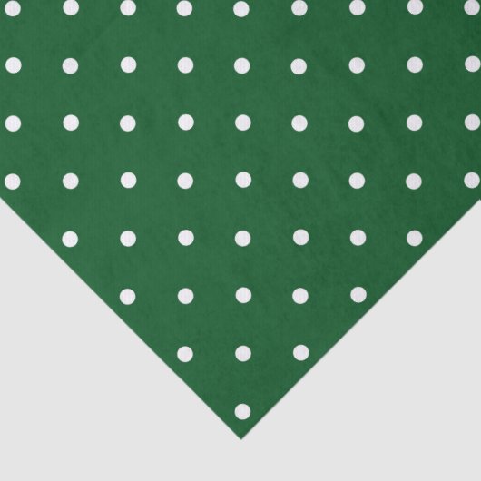 Groene witte polka stippen vakantie tissuepapier (Detail)