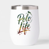 Groene Witte Polo Leven Typografie (Achterkant)
