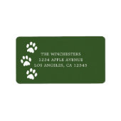 Groene & Witte Poot drukt adreslabel af Etiket (Voorkant)