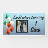 Groene witte rode Italiaanse ballonnen kijken wie Spandoek (Horizontaal)