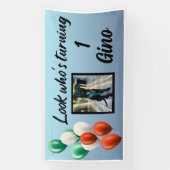 Groene witte rode Italiaanse ballonnen kijken wie Spandoek (Verticaal)