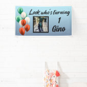 Groene witte rode Italiaanse ballonnen kijken wie Spandoek (Insitu)