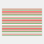 Groene, witte, rode kerst met glans gekleurde patr inpakpapier vel (Voorkant 3)