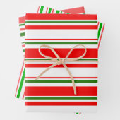 Groene, witte, rode kerst met glans gekleurde patr inpakpapier vel (In situ)