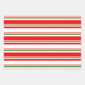 Groene, witte, rode kerst met glans gekleurde patr inpakpapier vel (Voorkant)