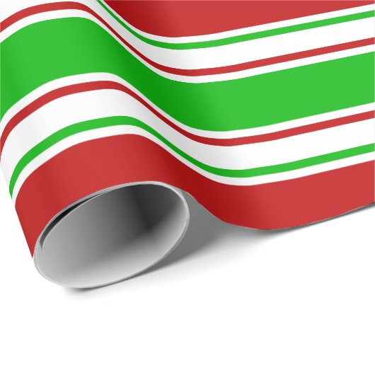 Groene, witte, rode kerstinstraling cadeaupapier (Rol Hoek)