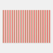 Groene, witte, rode kerststijlpatronen inpakpapier vel (Voorkant 2)