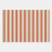 Groene, witte, rode, met Kerstmis geïnspireerde li Inpakpapier Vel (Voorkant 3)