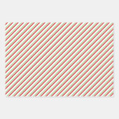 Groene, witte, rode strepen met kerststijl inpakpapier vel (Voorkant)