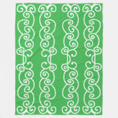 Groene witte rollen van Apple Fleece Deken (Voorkant)