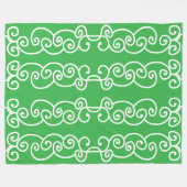 Groene witte rollen van Apple Fleece Deken (Voorkant (Horizontaal))