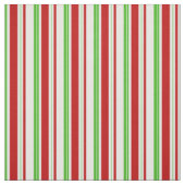 Groene, witte, rood gekleurde kerstlijnen stof (Swatch)