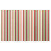 Groene, witte, rood gekleurde kerstlijnen stof (Fat Quarter)