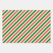 Groene, witte, roodbruine, met kerst gewaardeerde  inpakpapier vel (Voorkant 3)