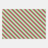 Groene, witte, roodbruine, met kerst gewaardeerde  inpakpapier vel (Voorkant 2)