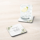Groene witte rozen bruidsontbijt coasters bier onderzetter (Rechterzijde)