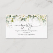 Groene witte rozen registratie bijlage kaart (Voorkant)