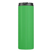 Groene Witte Script Aangepaste Naam Thermische Tum Thermosbeker (Achterkant)
