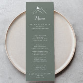Groene witte silhouet berg diner menu