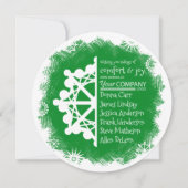 Groene Witte Sneeuwvlok Kerstkaart voor Zakelijke  (Voorkant)