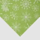  groene witte sneeuwvlokken kerstcadeaus tissuepapier (Detail)