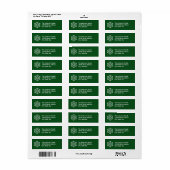 Groene & Witte Snowflake - Return Address Label (Full Sheet)