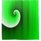 Groene witte spiraal douchegordijn (Voorkant)
